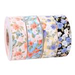 Floral Blossom Printed Cotton Ribbon 25mm Personalized Gift Ribbon