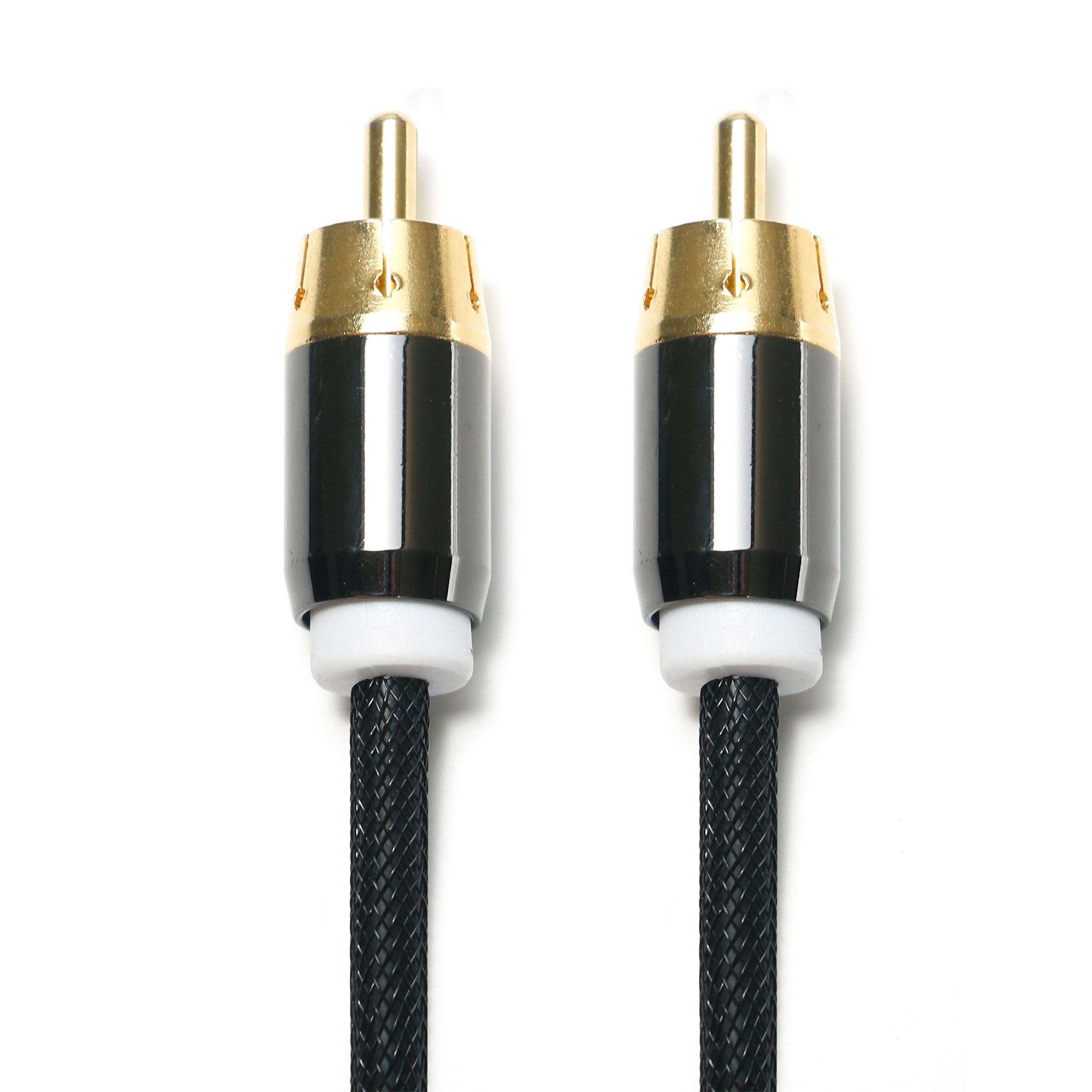 RCA 3.5MM Digital Audio Cable 2/1 Knit Rope Plated Golden Port For Soundbar Car Audio