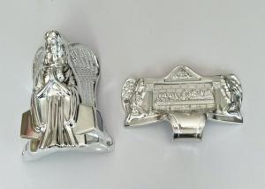 Quality Silver Polished Plating Casket Hardware / Unique Design Coffin Ornaments wholesale