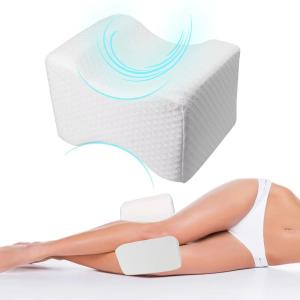 Quality Sleeping Memory Foam Knee Pillow Ergonomic Contour Leg And Knee Pillow wholesale