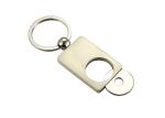 Iron UV Printing Metal Keychain Holder Rectangle Trolley Coin Keyring