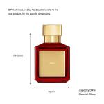 Ruby Glass Perfume Bottle Cosmetic Packaging 50ml With Gold Cap For Luxury