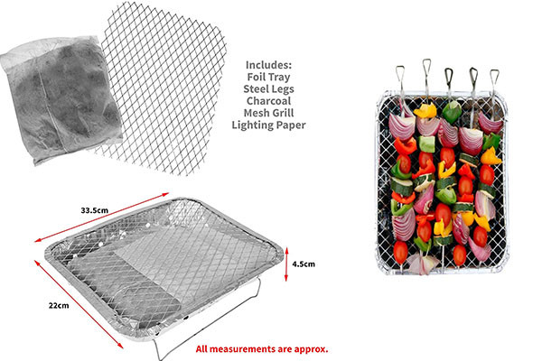 Disposable Charcoal Grill Instant Barbecue Grill One Time Use