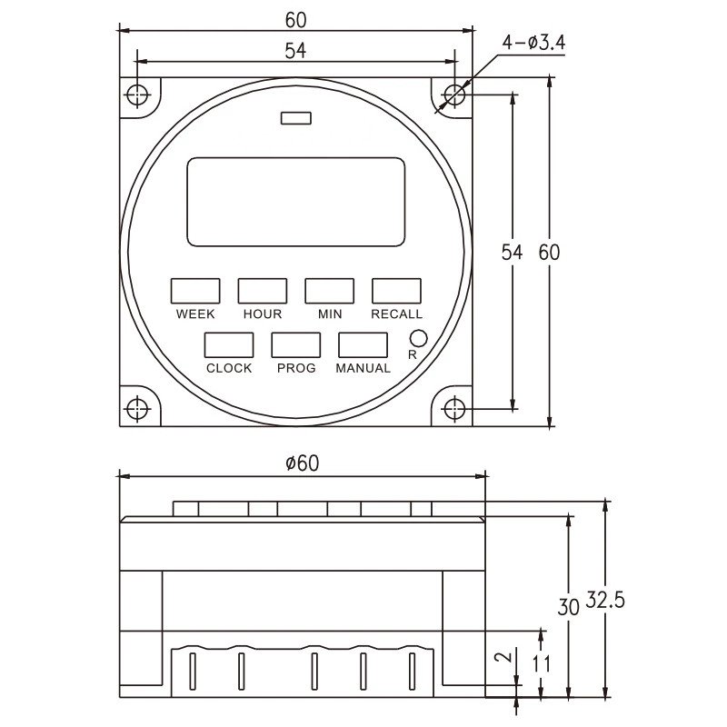 7 days time controller automatically cycling voltage output TM618 programmable timer switch