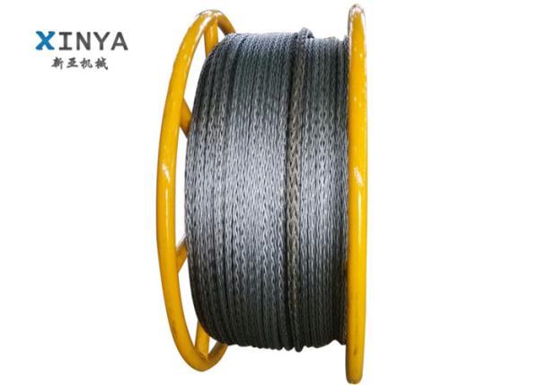 Cheap Anti twisting Braided Steel Wire Rope Conductor Stringing Rope 12 Strands 6 Squares 18mm for sale
