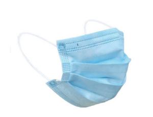 Quality White And Blue 3 Ply Non Woven Face Mask 17.5*9.5cm Against Avoid Bacteria wholesale