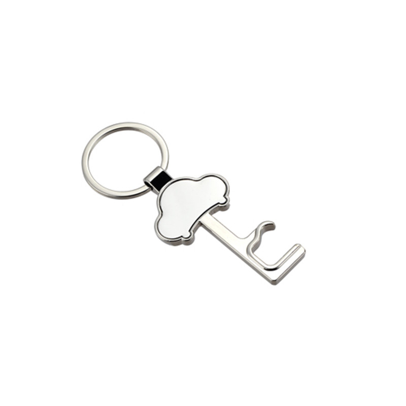 Plated Metal Beer Bottle Opener With Custom Logo And Keychain
