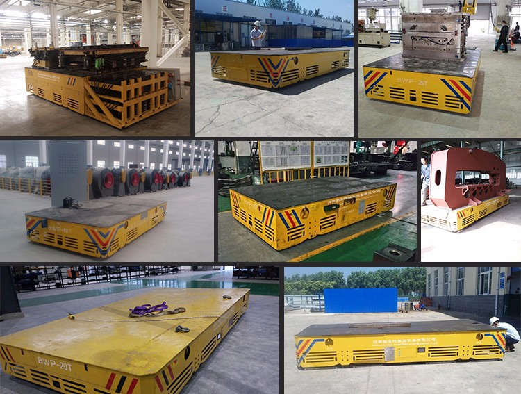 custom trackless motorised transport transfer carts for die casting handling