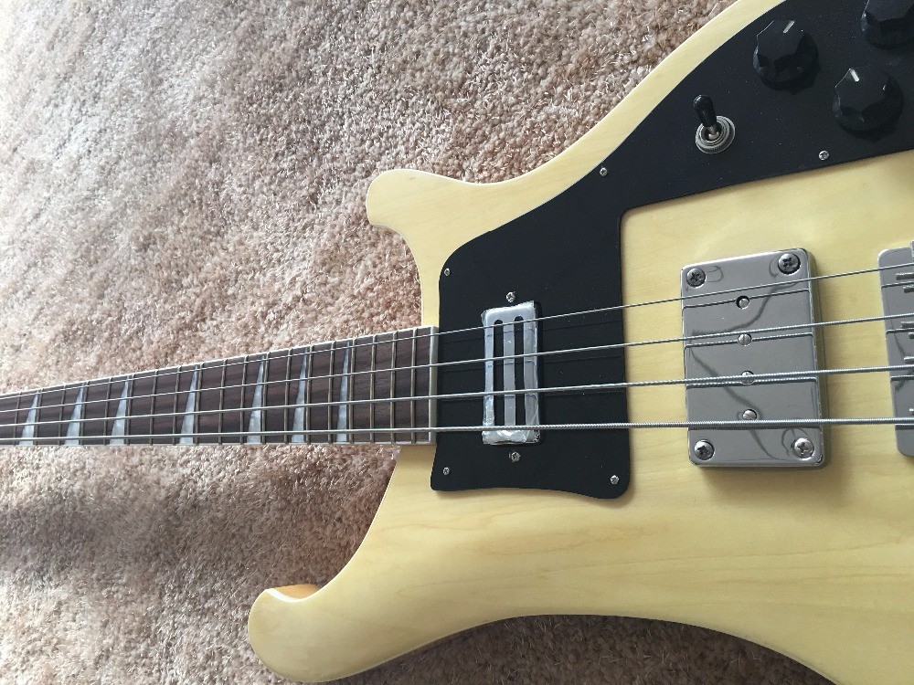 RIC BASS GUITAR 4003 Natural color set in neck Rosewood fingerboard shark inlay with custom bridges