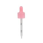 Transparent Plastic Cosmetic Dropper 18/410 Rubber Tipped Graduated Plastic