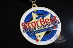 Star Logo Round Shape And Dancing Despoke Custom Sports Medals With Glitters