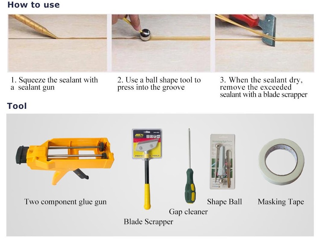 Waterproof Epoxy Tile Sealant Two Component For Ceramic Glass Wood