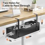 ISO9001 Rohs CE Certified Cable Management Under Desk No Drill and Carbon Steel