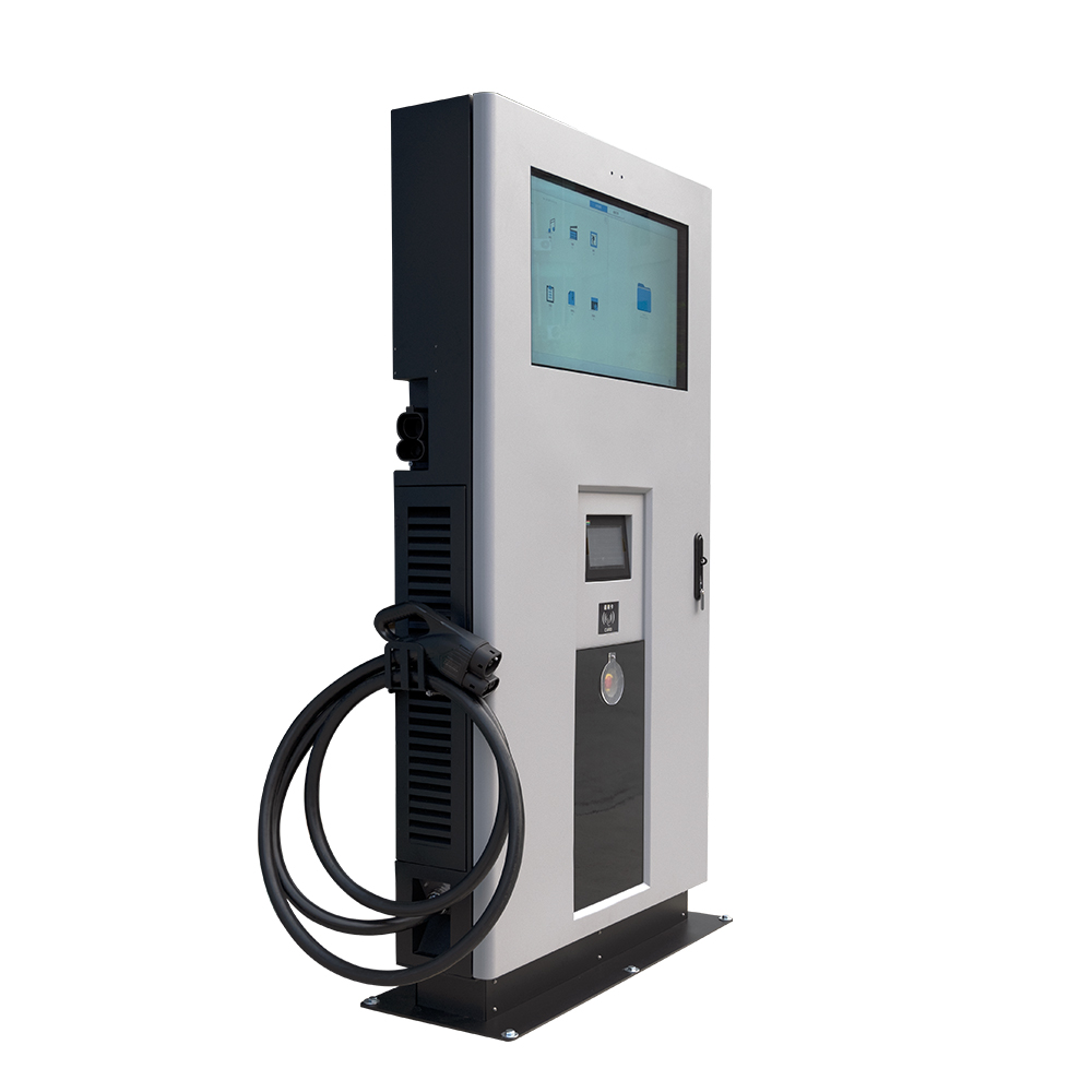 60KW DC EV Charger 2 Guns Electric Vehicle Bus Car EV Fast Charging Station with Nominal Input Voltage 380 VAC ± 15%