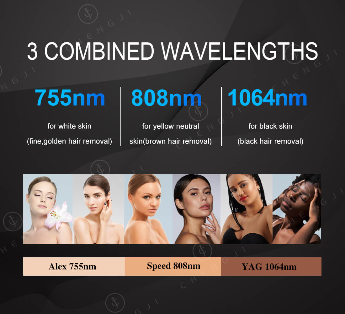 Dual Handle Smart Hair Removal Machine 800W / 1200W Cooling Laser Hair Removal Machine