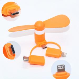 Quality 3-in-1 Mini Micro USB Mobile Fan Summer Promotional Items wholesale