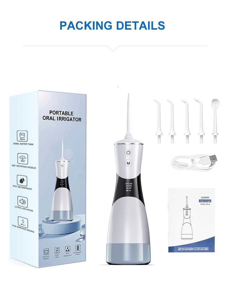Handheld Portable Oral Care Smart Water Flosser With 36 Water Pressure