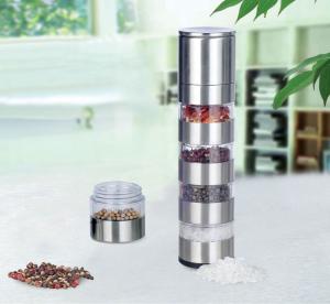 Quality 5 in 1 stainless steel pepper mill wholesale