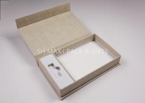 Quality Retai Custom Luxury Gift Boxes Packaging Chocolate Album Chipboard Cotton Fabric Covered wholesale