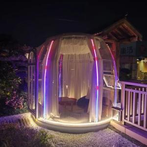 Quality Sunshade PC Clear Transparent Outdoor Bubble Tents With Wooden Carton Packaging wholesale