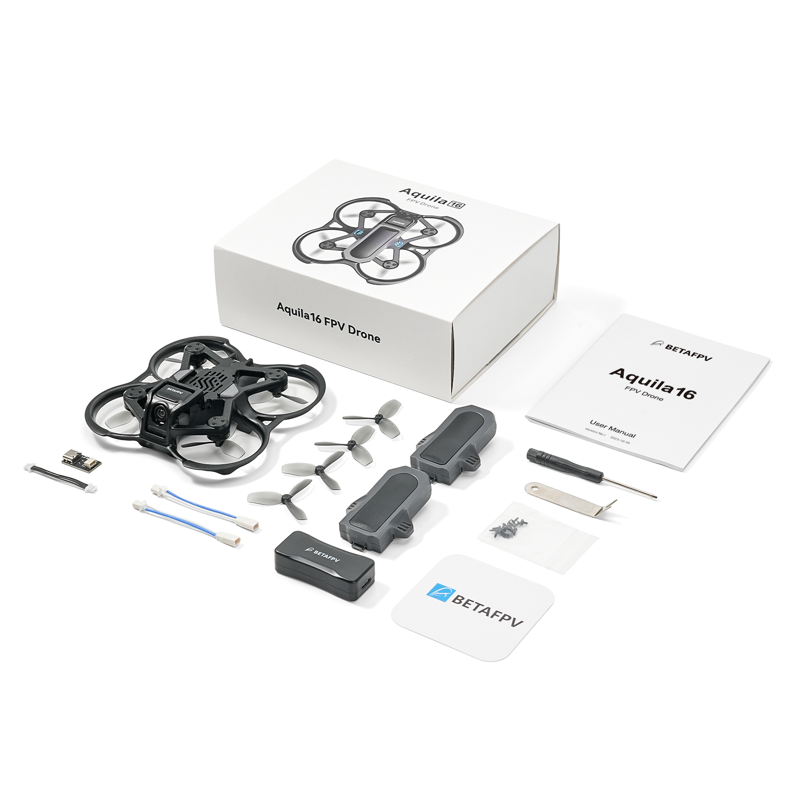 Foldable Private Mold Aquila16 Fpv Kit Custom-made Deep Exploration with BT2.0 Battery Charger and Voltage Tester V2
