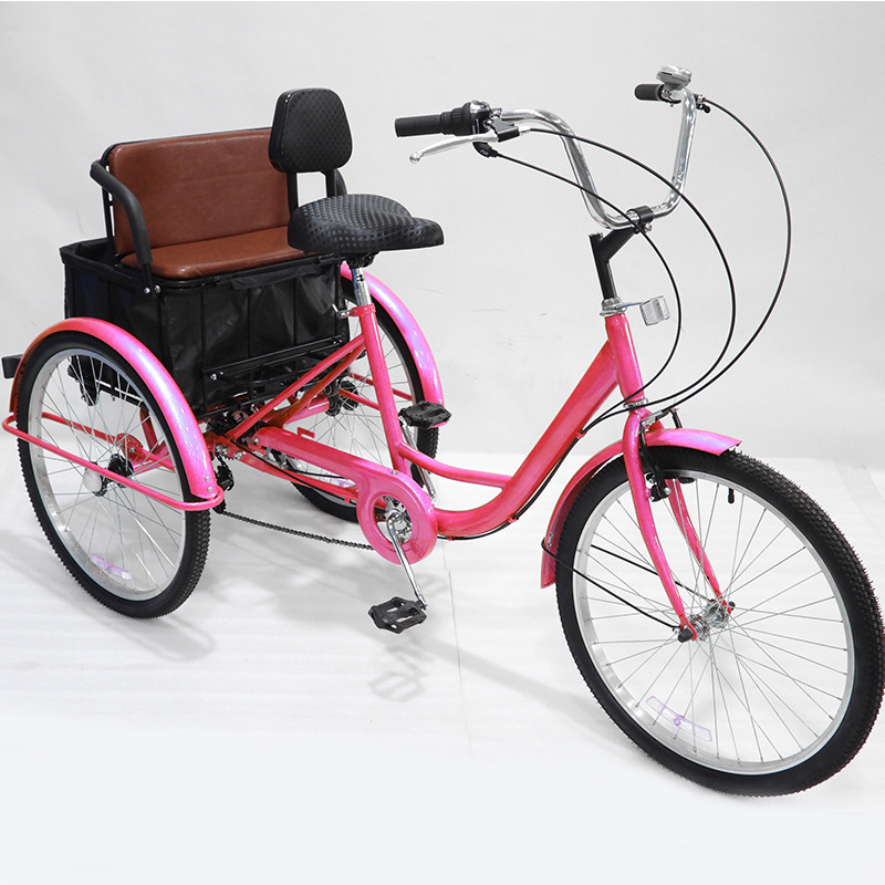 High Load Capacity 150 Kg Pedal Tricycle 24 Inch 7speed Multifunctional Adult Tricycle