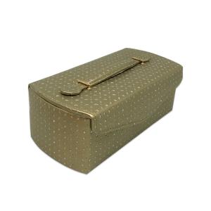 Quality Gold Color Velvet Inside Jewelry Travel Case With Handle wholesale