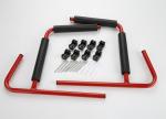 Red Color Steel Kayak Boat Accessories Ladder Wall Mount Storage Rack