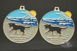 Round Shape Fun The Sun Run And Racing Metal Medal Shiny Gold Plating