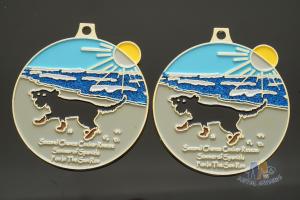 Quality Round Shape Fun The Sun Run And Racing Metal Medal Shiny Gold Plating wholesale