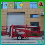 10m Towable Cherry Picker 200kg Load Capacity Rough Terrain Boom Lift