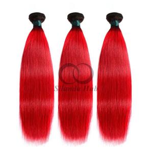 Quality #T1B/Red Straight Remy Human Hair Bundles Sew In Weave Bundles Brazilian Bundle Deals wholesale