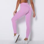 Candy double color tights yoga pants buttocks mid-waist exercise pants running