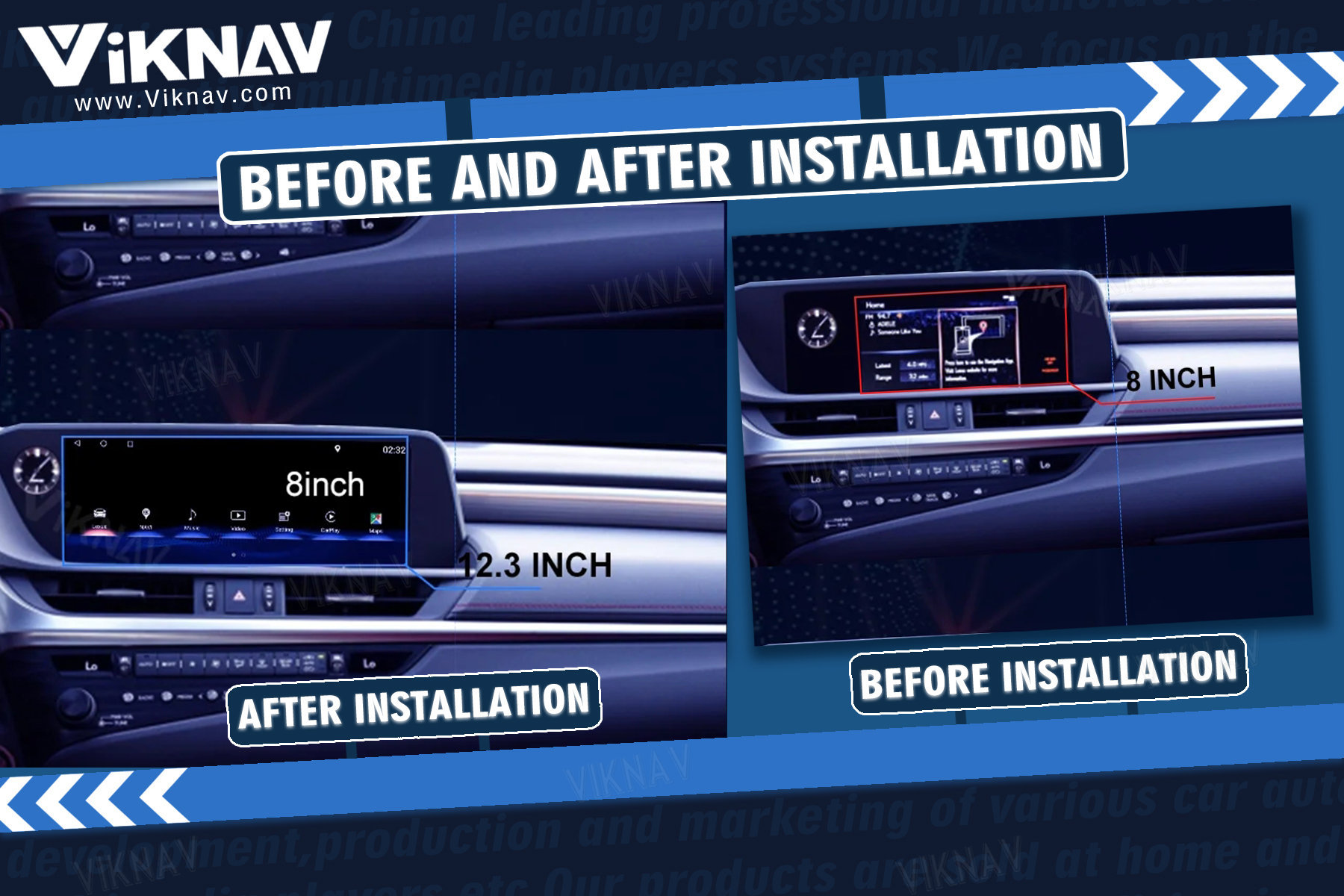 Car GPS Multimedia Player Aftermarket Radio Stereo For Lexus ES200 ES250 ES350 ES300h 2018-2020 Carplay