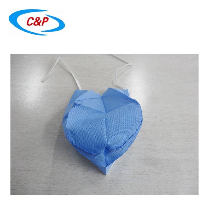 Customized Spunlace Nonwoven Surgical Doctor Cap Hat Skin Friendly