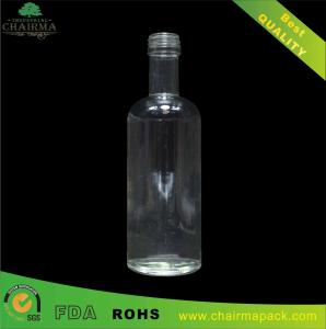 Quality 188ml Blown Round Glass Bottle for Vodka wholesale