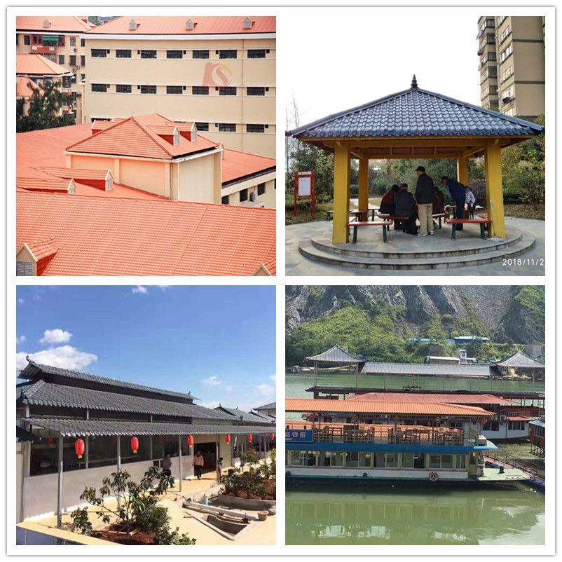 Indian Popular Spanish Style Shingle ASA Coated UPVC PVC Roofing Sheet
