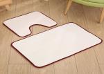 100% polyester bathroom non slip mat bath set pedestal toilet lid cover rugs