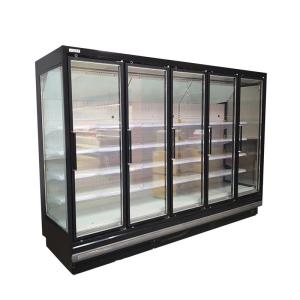 Quality Commercial Supermarket Refrigeration Split Type Vertical Chilled Display Cabinet open chiller wholesale