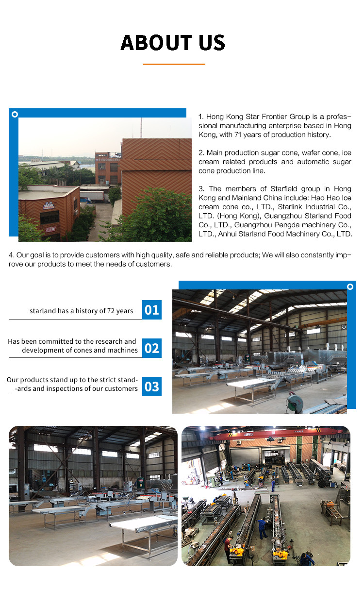 Automatic Sugar Cone Production Line Industrial Food Production Equipment