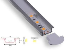 Quality Frosted Cover Led Aluminum Profile 2 Meter Length Ip65 Recessed Mounted wholesale