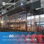 Huituo Linear 3 Row Flowmeter Filling Machine For Dishwashing Liquid