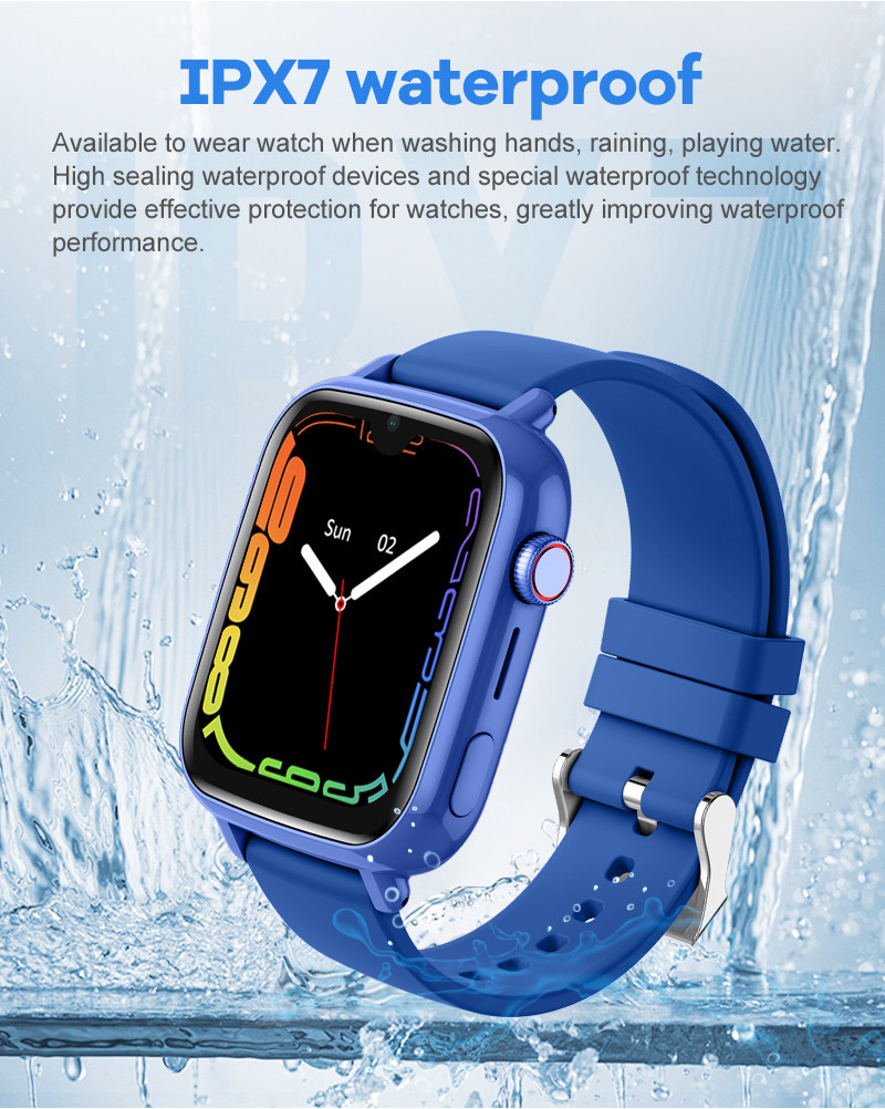 D41 4G Childrens Tracker Watch SOS GPS LBS Waterproof For Teens OEM