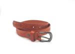 20mm Flower Embossing Buckle Leather Waist Belt For Women