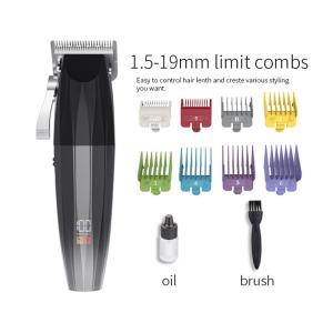 Quality Usb Charging Cordless Hair Trimmer Black Stainless Steel Blade Adjustable Shaving Machine wholesale