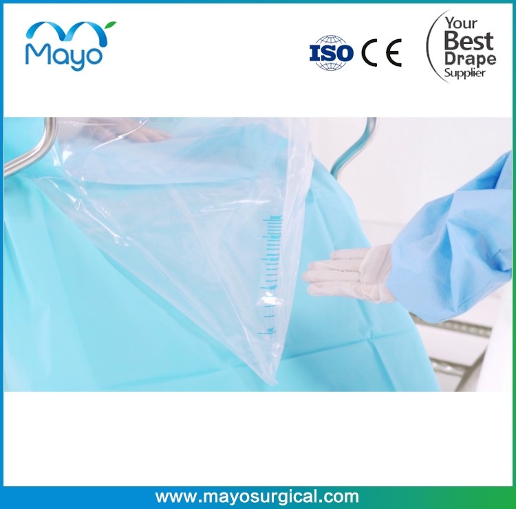 Surgical Obstetrics Drape Pack With Fluid Collection Pouch And Leggings