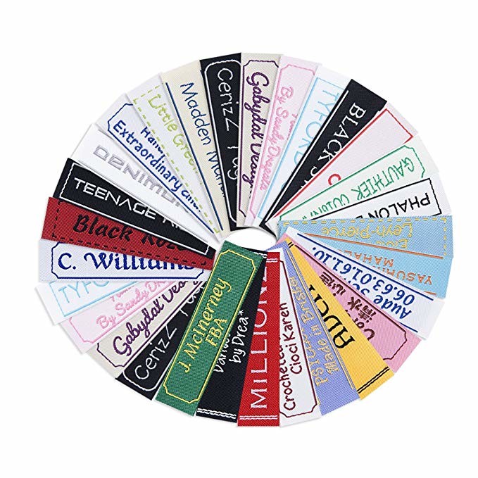 Personalized Satin Sewing Woven Neck Labels For T Shirts 3/4" X 2 1/2"