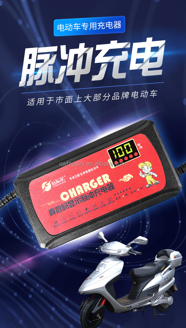 Output Voltage 48V Electric Bike Scooter Lead Acid Battery Charger for Private Mold Electric Bicycle 12AH/20AH/30AH/40AH