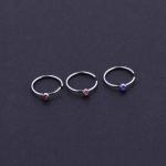 New Style Body Piercing Jewelry Synthetic Opal Nose Hoop Rings Set