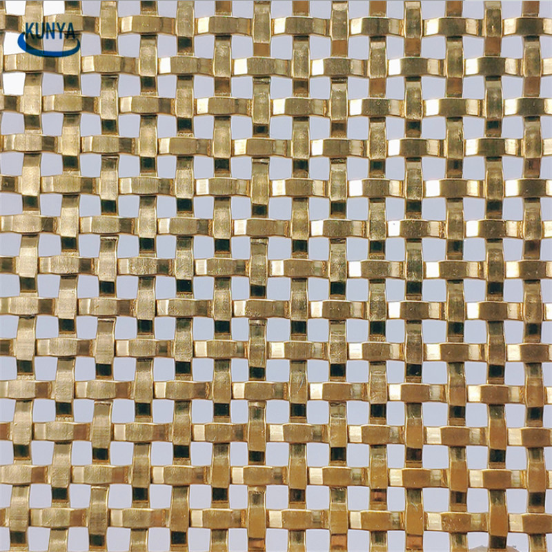 Cabinet Metal Mesh Screen Brass Satin Cabinet Screen Woven Metal Mesh